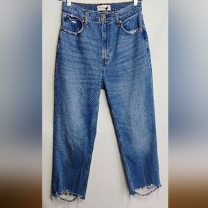 Abercrombie & Fitch Jeans 28/6 The Ankle Straight Ultra High Distressed Baggy